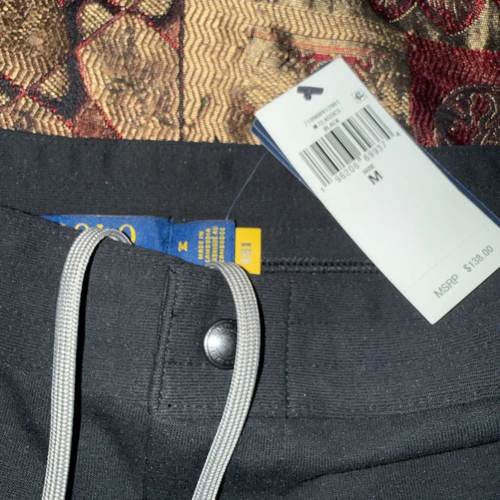 Polo Ralph Lauren Double-Knit Water Repellent Black/Reflective Cargo Shorts